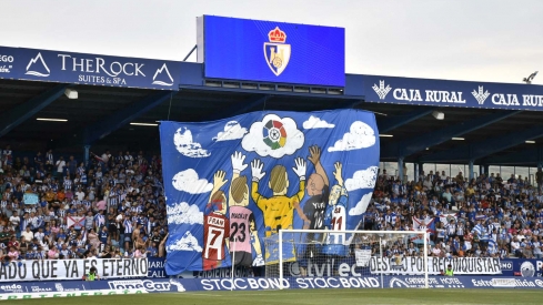 Tifo final play off. Campaña socios de la Ponferradina