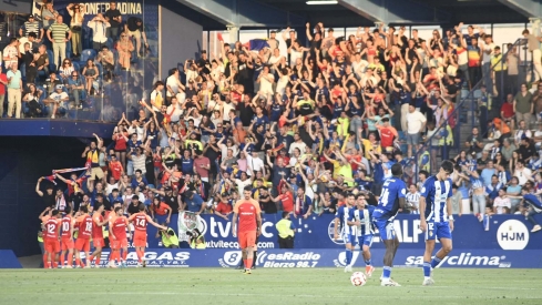 Gol del Andorra frente a la Ponferradina