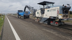 Transportes retoma las obras de rehabilitación de la autovía A-6 entre La Bañeza y Astorga por casi 10 M€ Transportes retoma las obras de rehabilitación de la autovía A-6 entre La Bañeza y Astorga por casi 10 M€