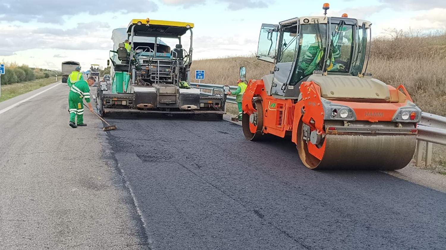 Obras en la A6 entre La Bañeza y Astorga