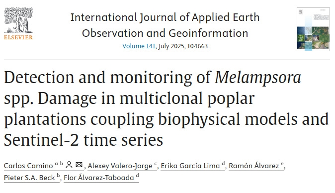 Estudio internacional publicado en la revista International Journal of Applied Earth Observation and Geoinformation