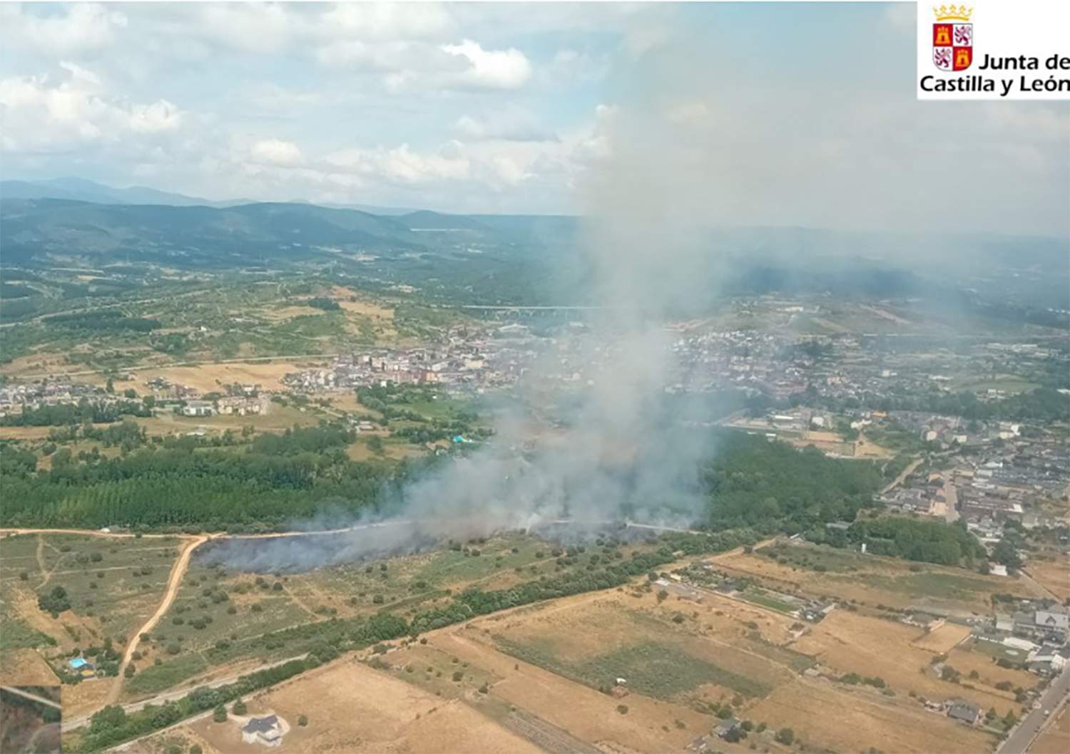Incendio forestal en Bembibre