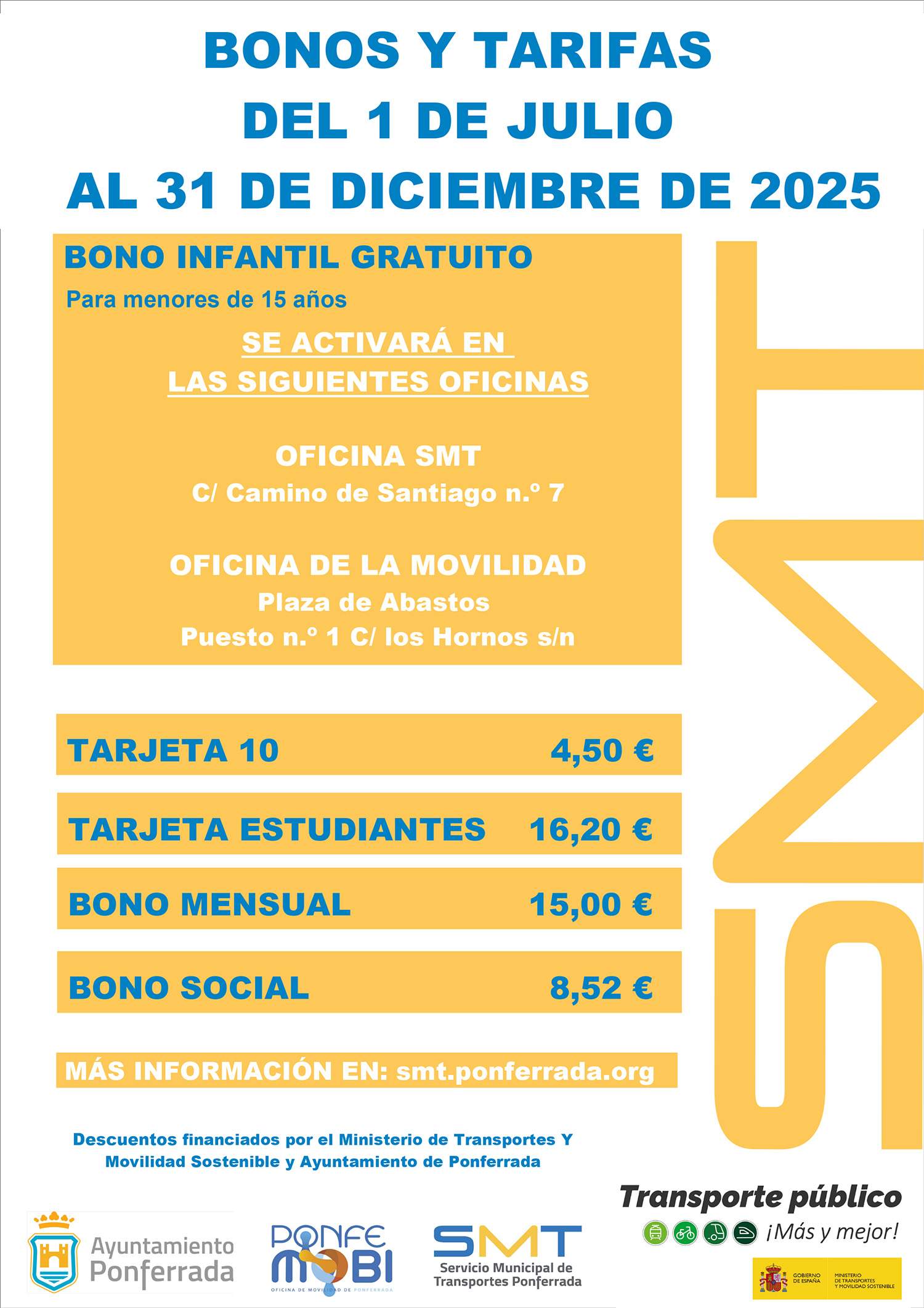 Cartel descuentos julio diciembre 2025