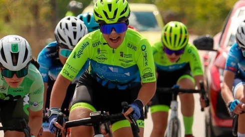 La ciclista berciana Paula Rincón, en la selección autonómica del Campeonato de España Escolar Cadete