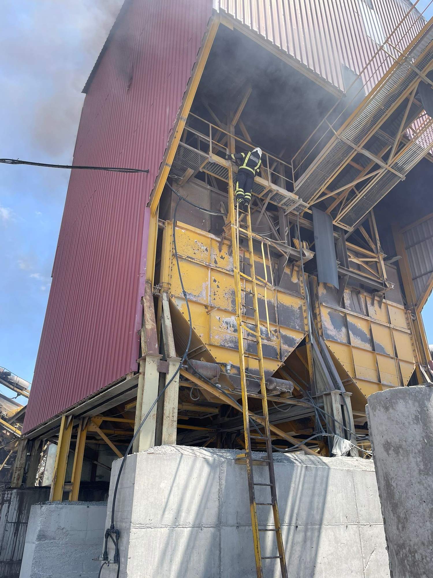 Incendio de una cantera de Ávila