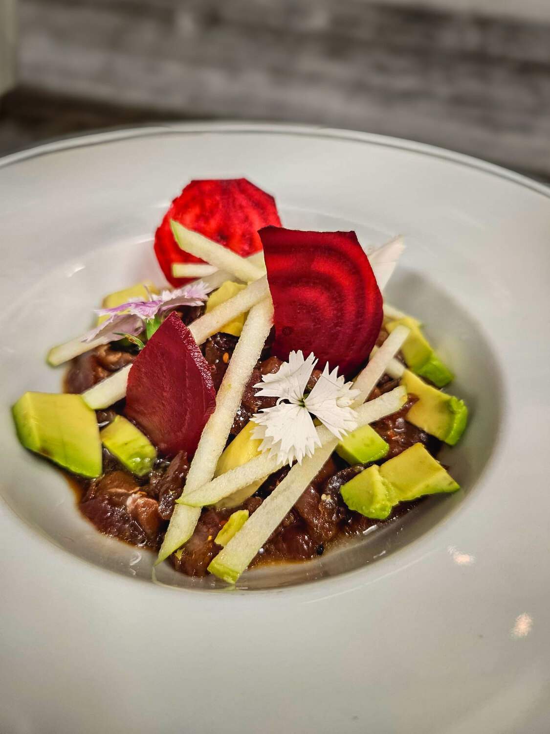 Uno de los platos que se prepararon para las II Jornadas Atún Rojo del Restaurante Lumiere de León