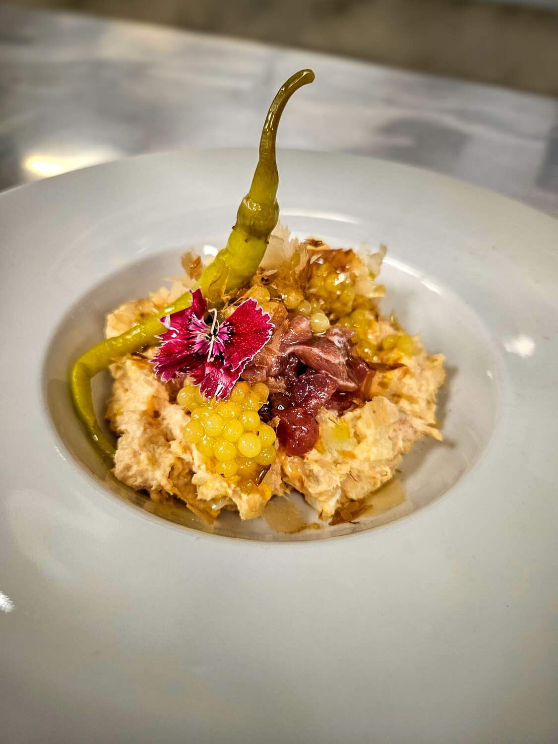 Uno de los platos que se prepararon para las II Jornadas Atún Rojo del Restaurante Lumiere de León