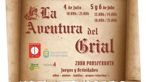 La búsqueda del Grial en Ponferrada con 12 pruebas: Desde surcar el Sil, carrera de zancos o escalar una muralla 