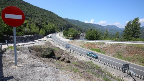 César Sánchez ICAL. Carretera N 120 entre Villamartín de la Abadía y Orense, por dónde discurriría la autovía A 76 entre Ponferrada y Orense