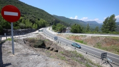 César Sánchez ICAL. Carretera N 120 entre Villamartín de la Abadía y Orense, por dónde discurriría la autovía A 76 entre Ponferrada y Orense