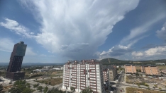 Tormenta sobre Ponferrada.