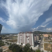 Tormenta sobre Ponferrada.