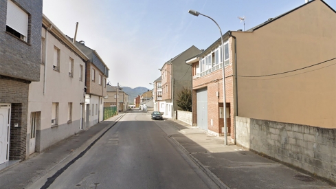 Calle en Fuentesnuevas donde tuvo lugar el reventón