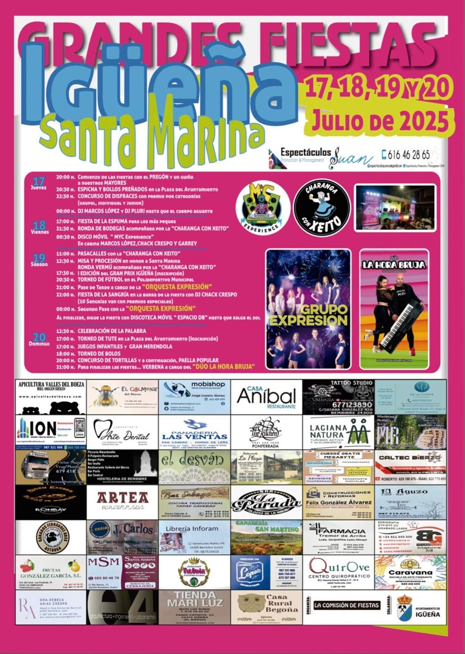 Cartel de las fiestas de Igüeña