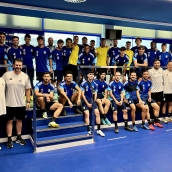 La plantilla de la Ponferradina en su primer día de pretemporada