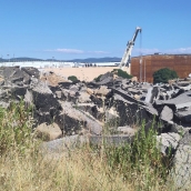 Escombros en la Rosaleda