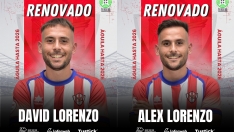 Los hermanos Lorenzo, David y Álex, renuevan con el Atlético Bembibre