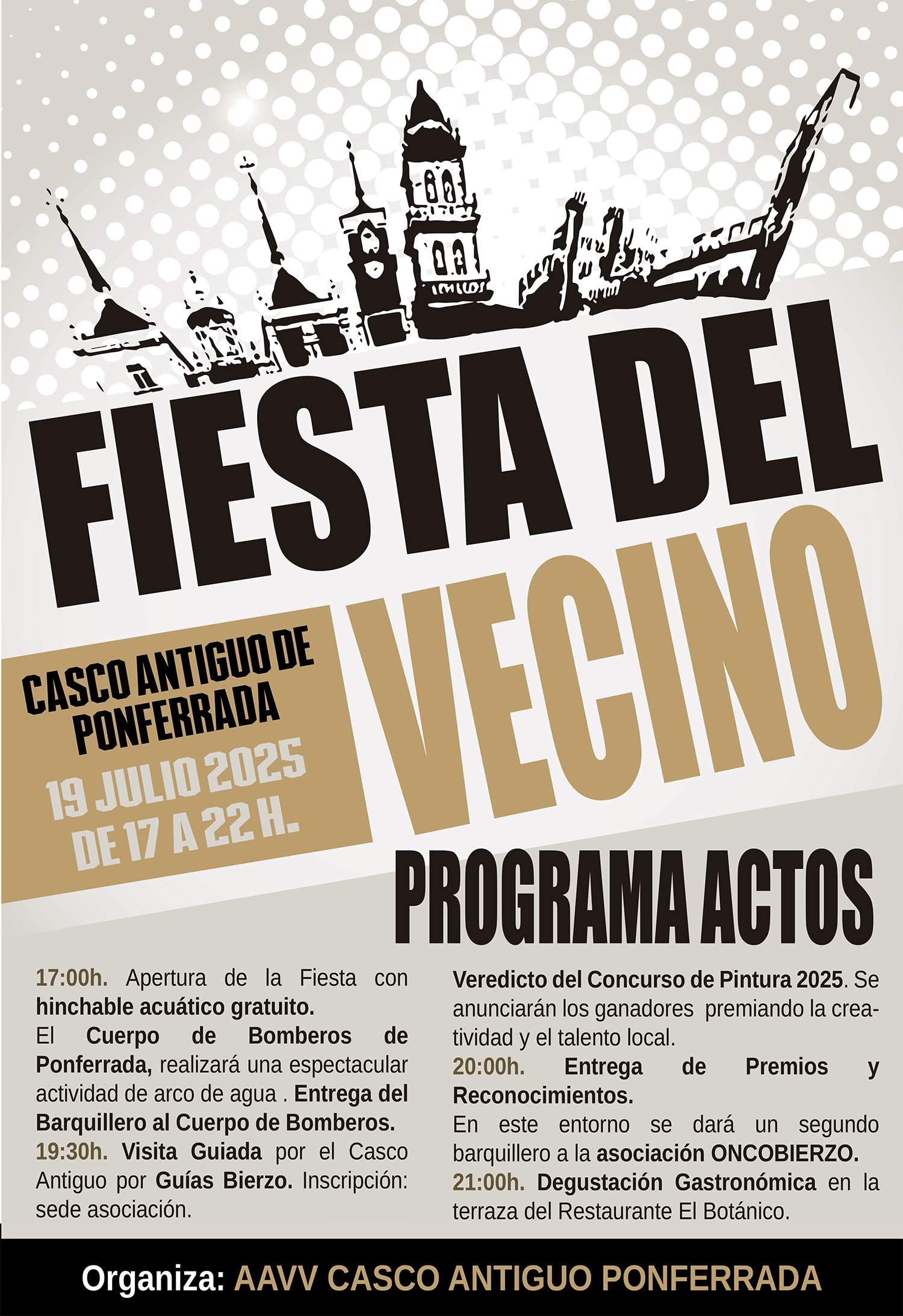 Cartel de la Fiesta del Vecino del Casco Antiguo de Ponferrada Cartel de la Fiesta del Vecino del Casco Antiguo de Ponferrada