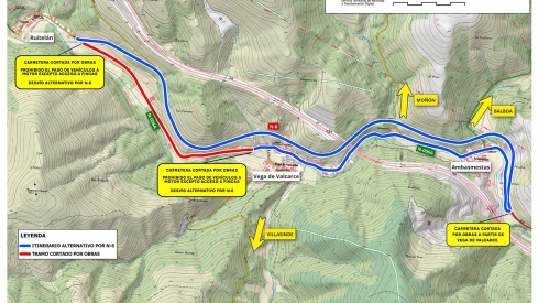 Cortes en la N 006A entre Vega de Valcarce y Ruitelán por mejoras en la carretera