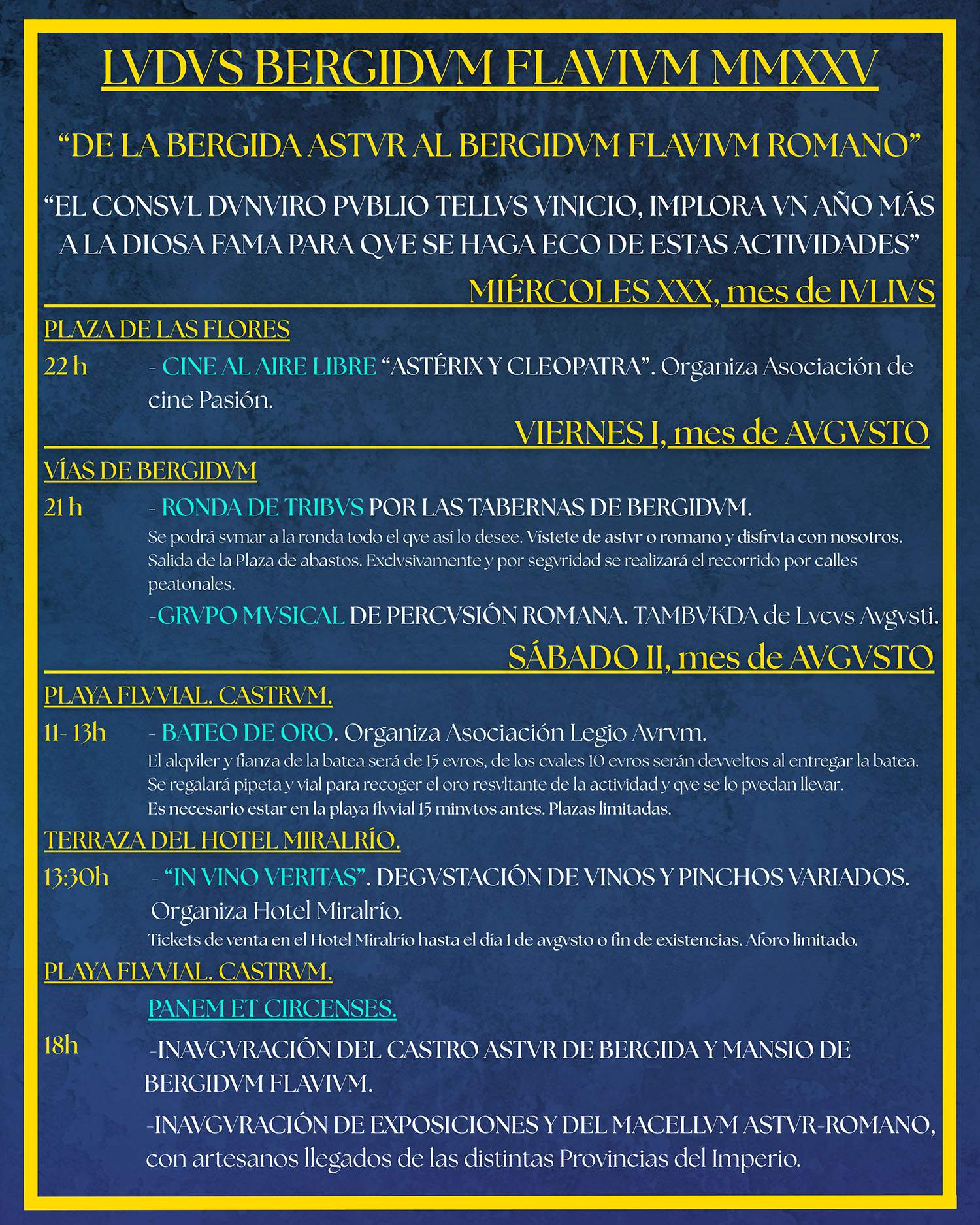 PROGRAMACIÓN LVDVS BERGIDVM FLAVIVM MMXXV 2