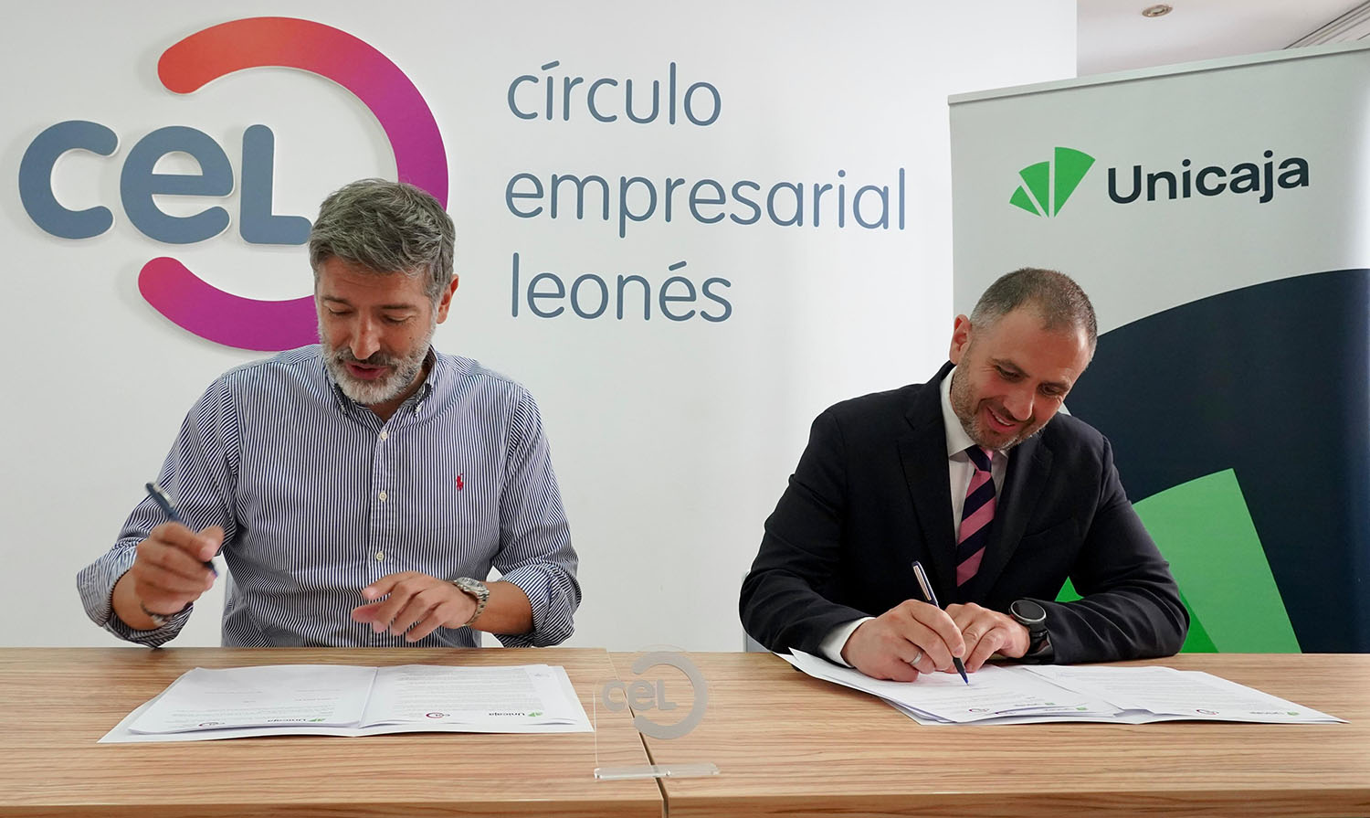 Unicaja ha renovado la colaboración que mantiene con el Círculo Empresarial Leonés (CEL) .
