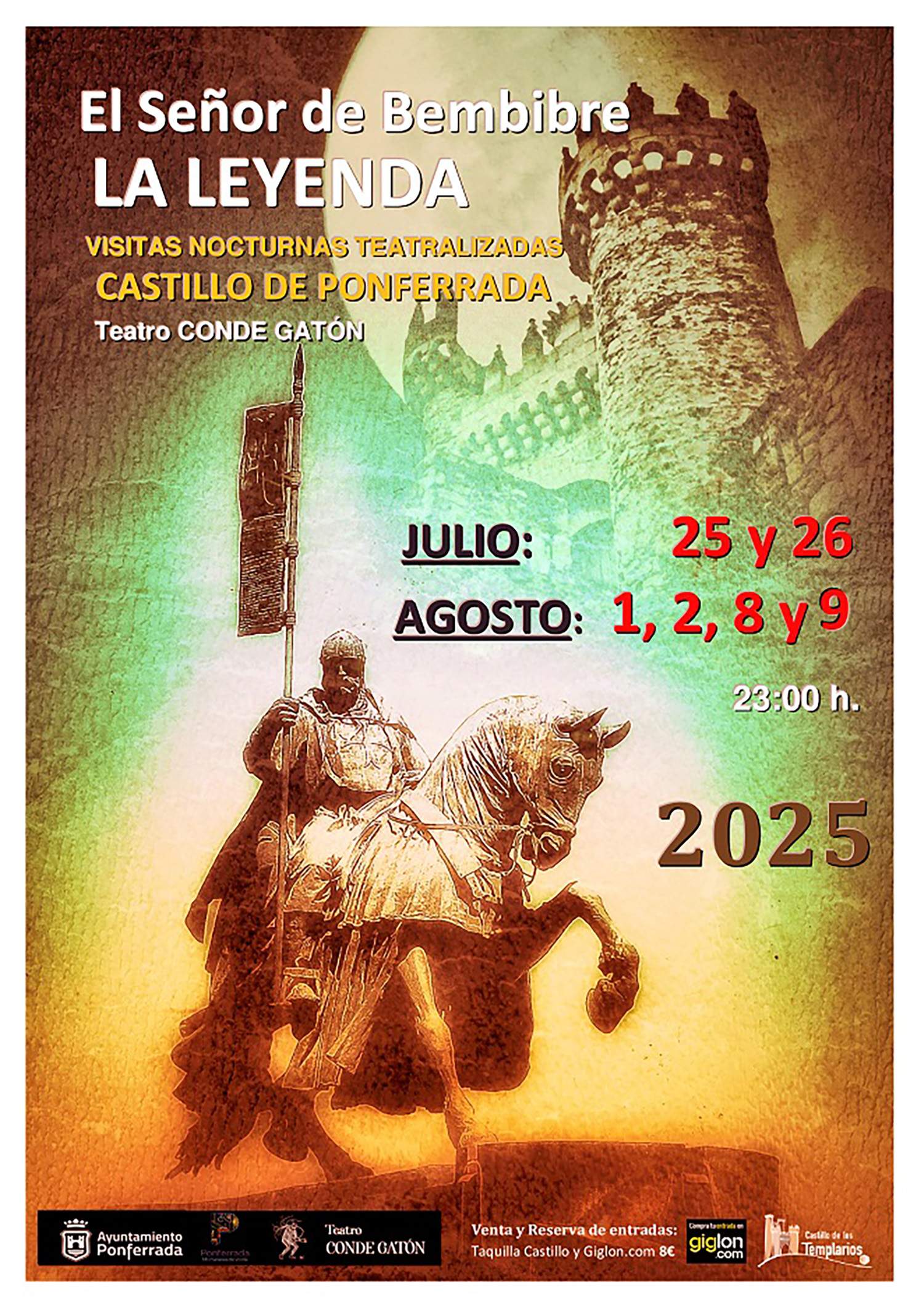 Cartel representación teatral 'El Señor de Bembibre LA LEYENDA'
