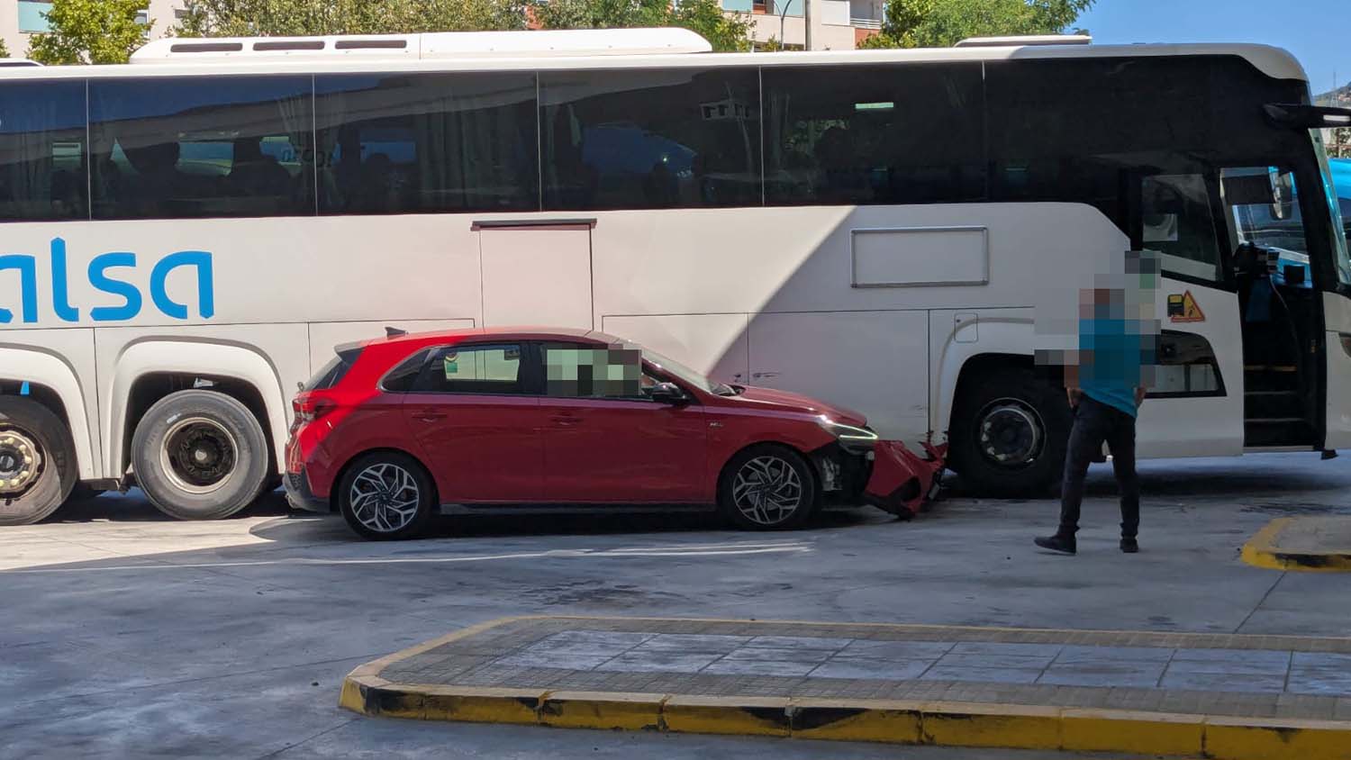 Accidente estación autobuses Ponferrada .