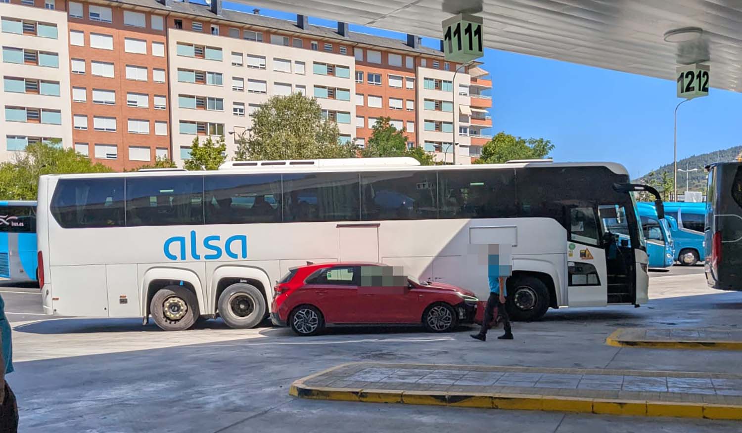 Accidente estación autobuses Ponferrada.