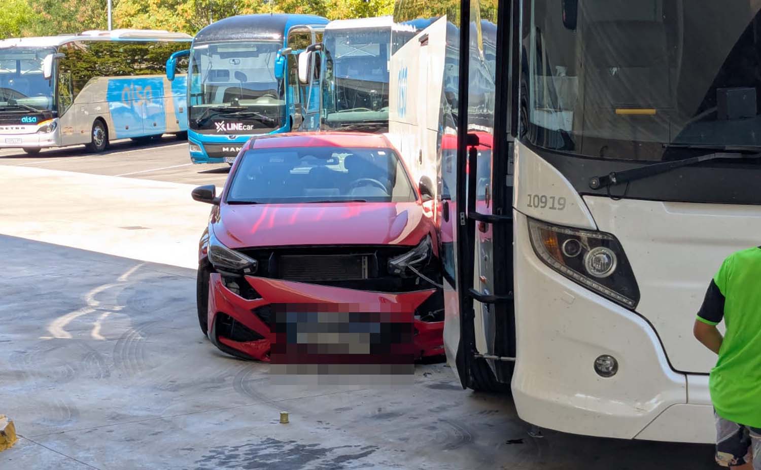 Accidente estación autobuses Ponferrada 2