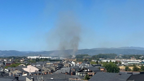 Incendio en La Placa .