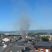 Incendio en La Placa .