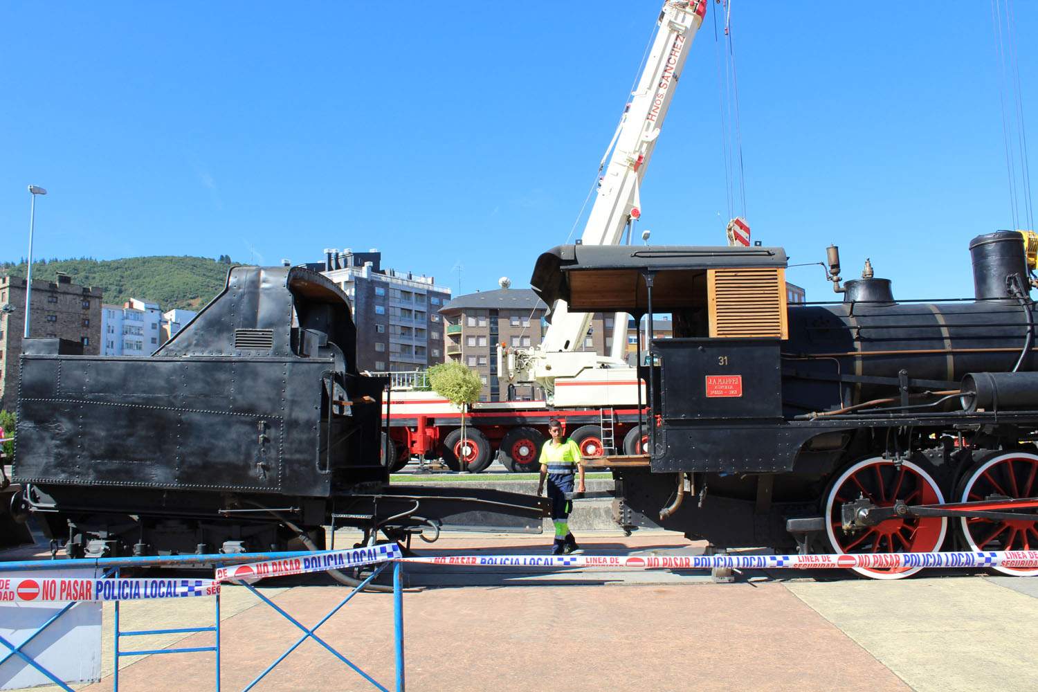 Traslado de la locomotora PV 31 de Ponferrada a los Talleres Ferroviarios de Villablino (12)