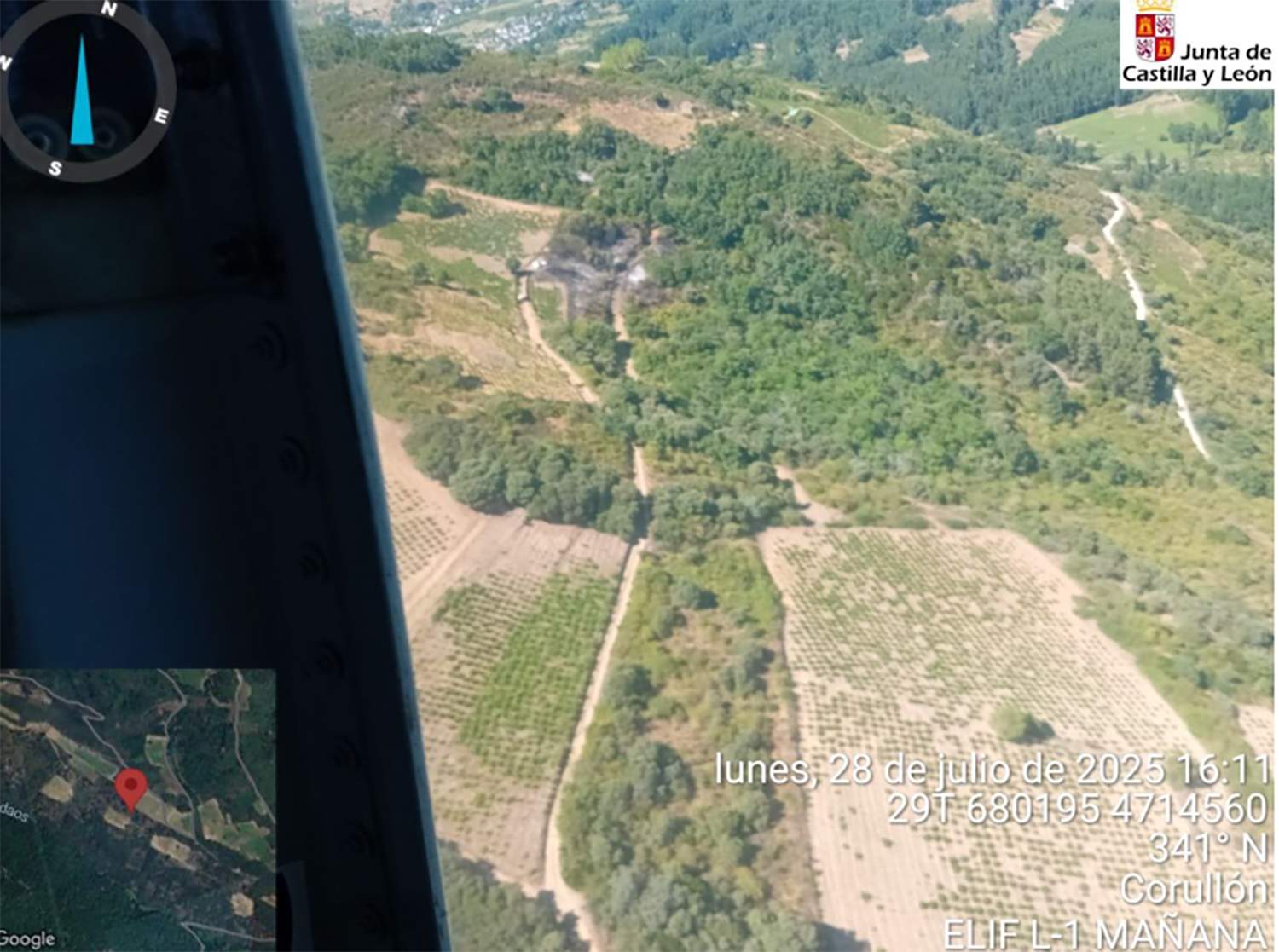 incendio en corullon