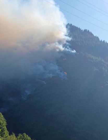 Declarado de nivel 1 el incendio de Villafranca del Bierzo