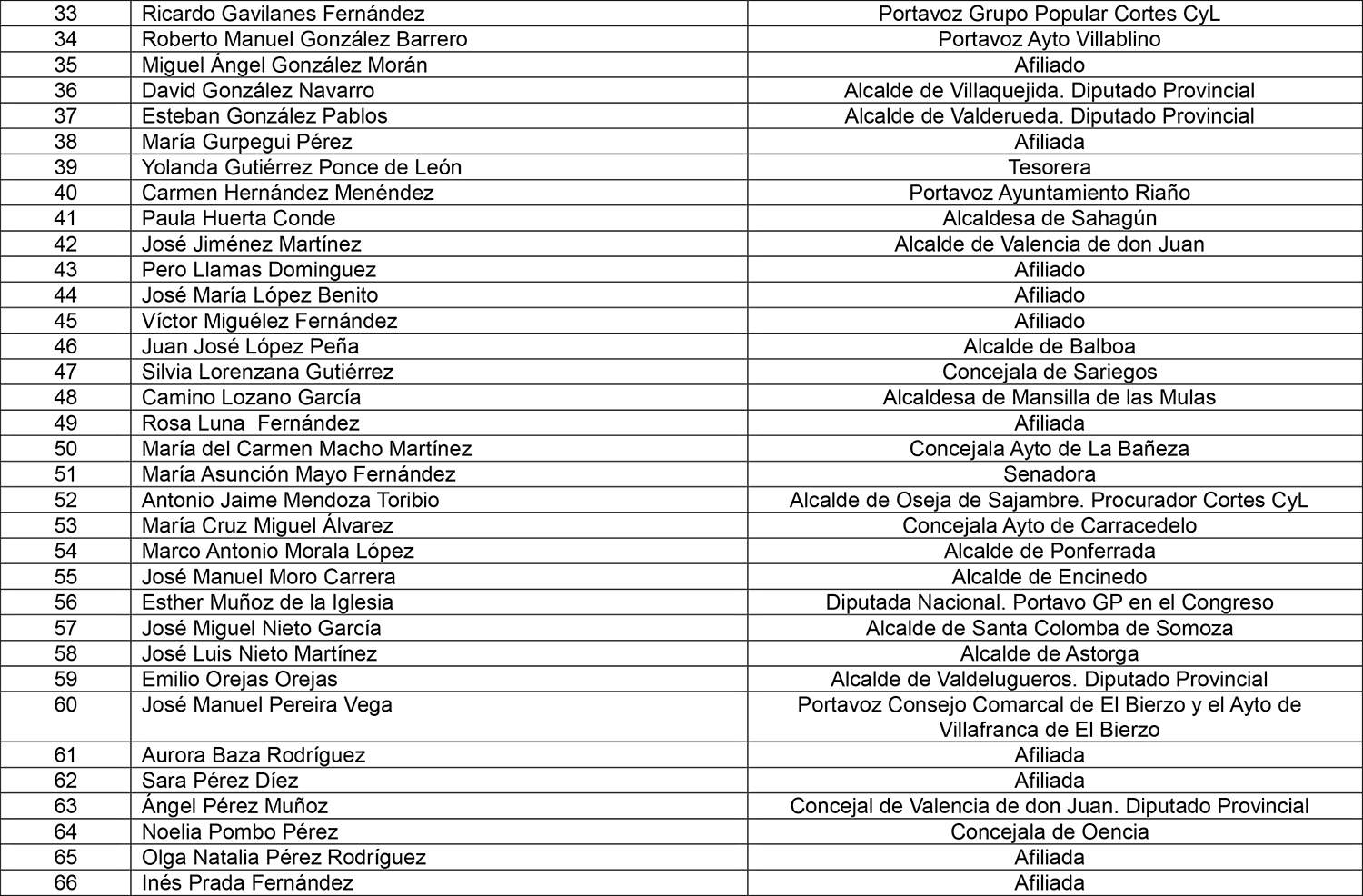 MIEMBROS DE LA COMISIÓN GESTORA DEL PARTIDO POPULAR DE LEÓN (FINAL SIN COLORES) 2