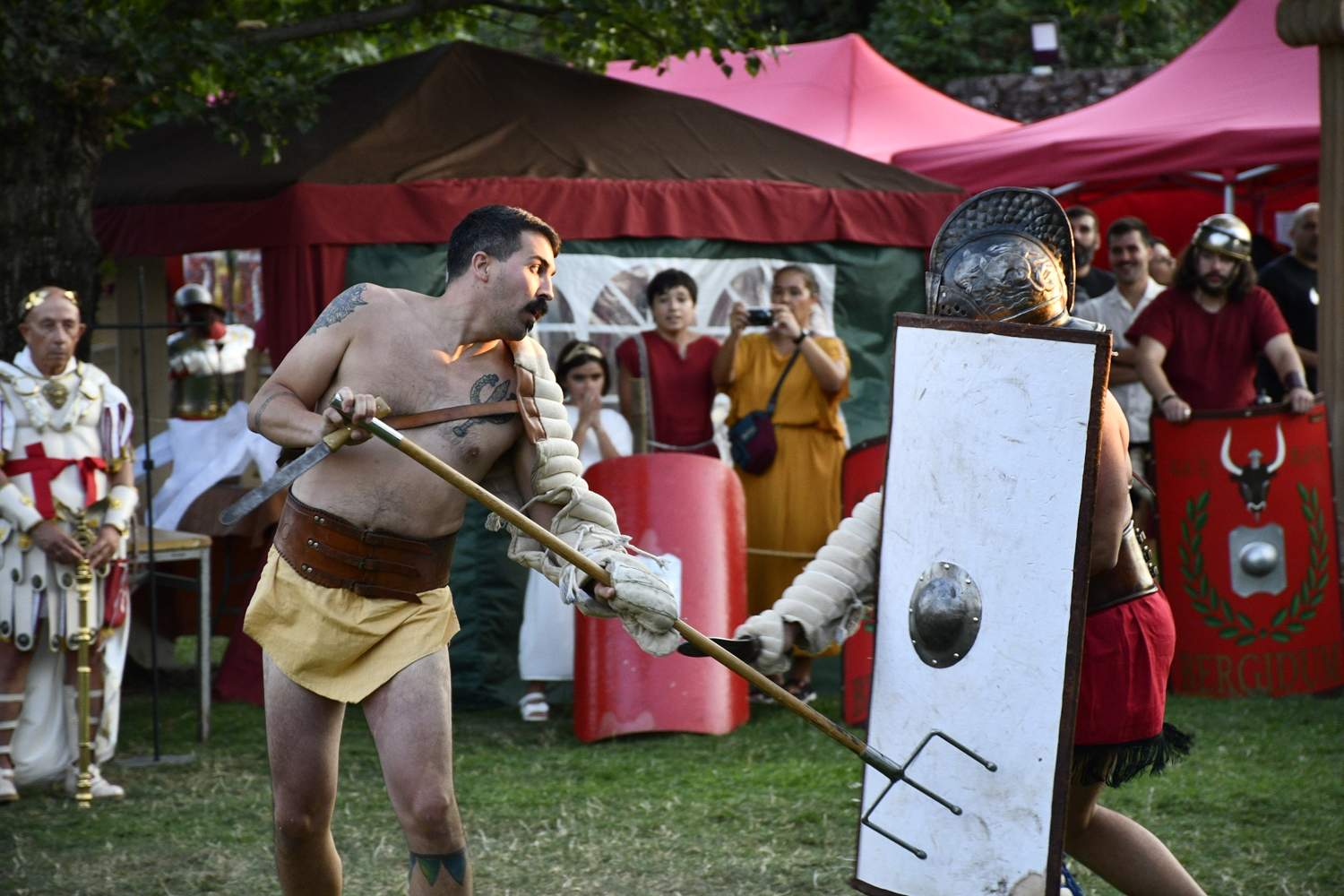 Lucha de gladiadores de la Ludus Bergidum de Cacabelos 2025 (1)