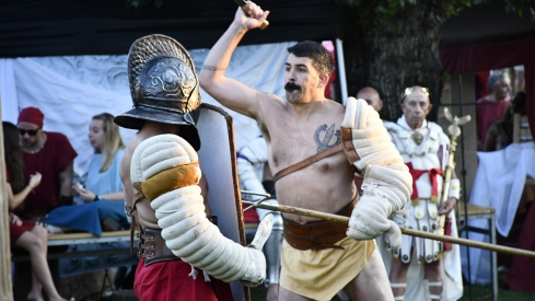 Lucha de gladiadores de la Ludus Bergidum de Cacabelos 2025 (6)