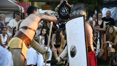Lucha de gladiadores de la Ludus Bergidum de Cacabelos 2025 (7)