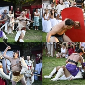Cacabelos recibe al César y los gladiadores romanos 'se ganan el favor' del público en la batalla de la Ludus Bergidum