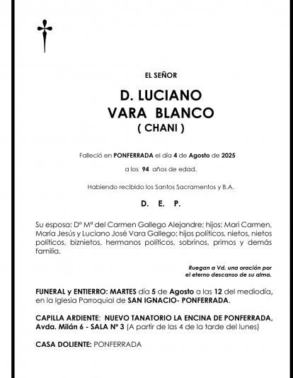 LUCIANO  VARA  BLANCO  ( CHANI ) 
