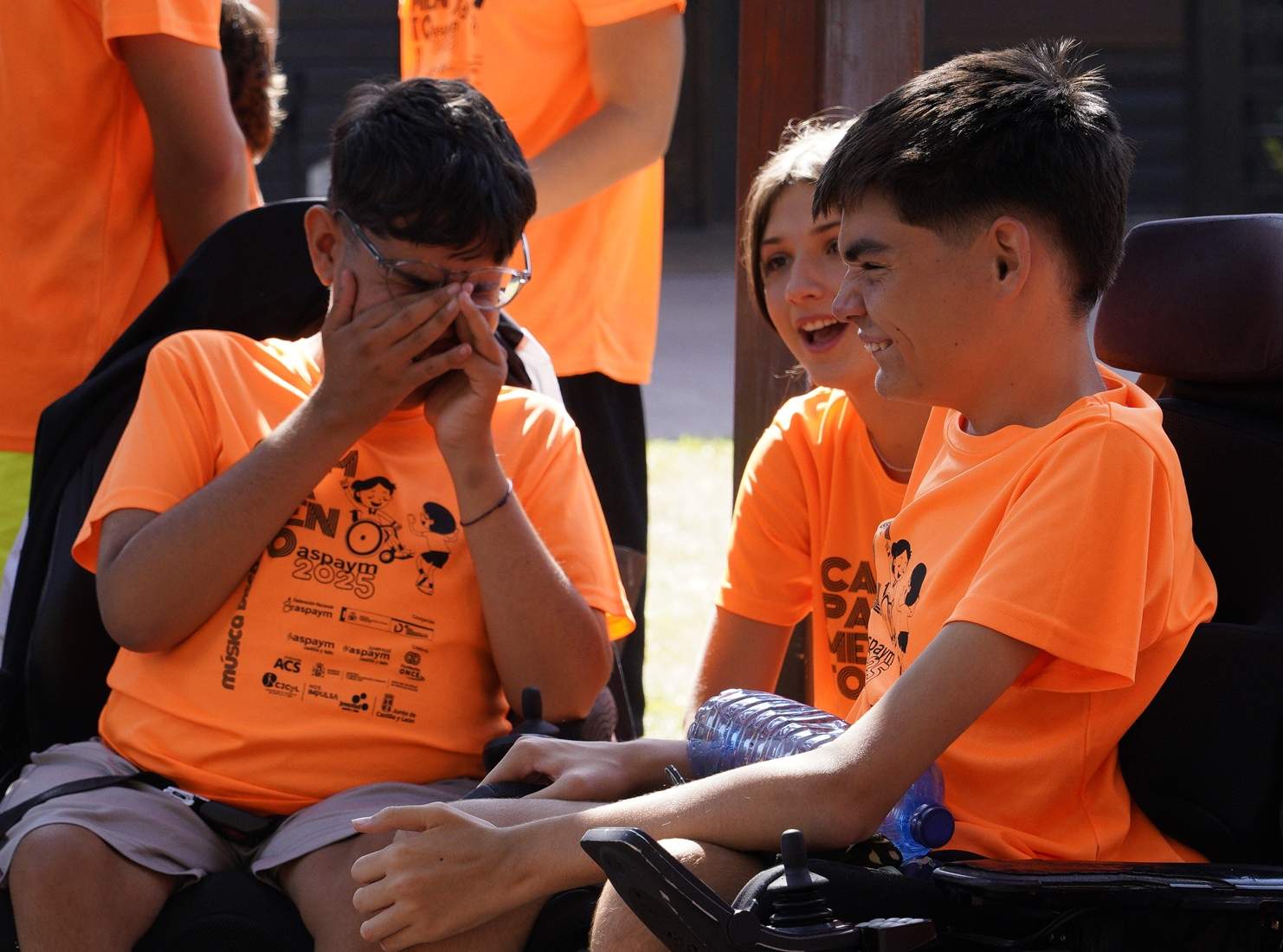 Presentación del campamento de Aspaym en el Bosque de los Sueños | Foto: César Hornija, ICAL. Presentación del campamento de Aspaym en el Bosque de los Sueños | Foto: César Hornija, ICAL.