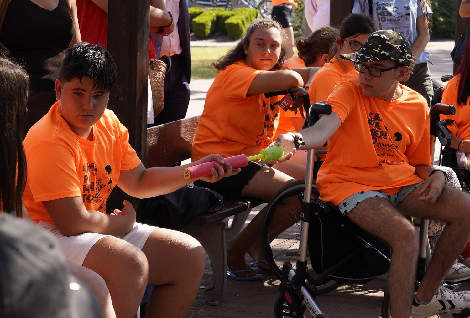 Presentación del campamento de Aspaym en el Bosque de los Sueños | Foto: César Hornija, ICAL. Presentación del campamento de Aspaym en el Bosque de los Sueños | Foto: César Hornija, ICAL.