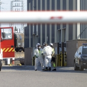 Imagen de archivo de un accidente laboral con dos fallecidos en la fábrica burgalesa de Gonvarri | Ricardo Ordóñez / ICAL 