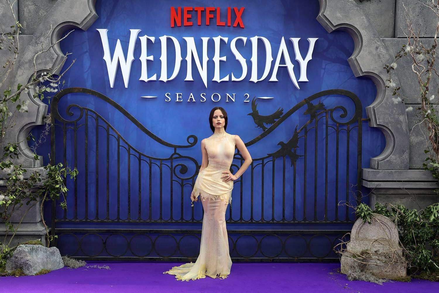 La actriz Jenna Ortega en la premiere de 'Miércoles'