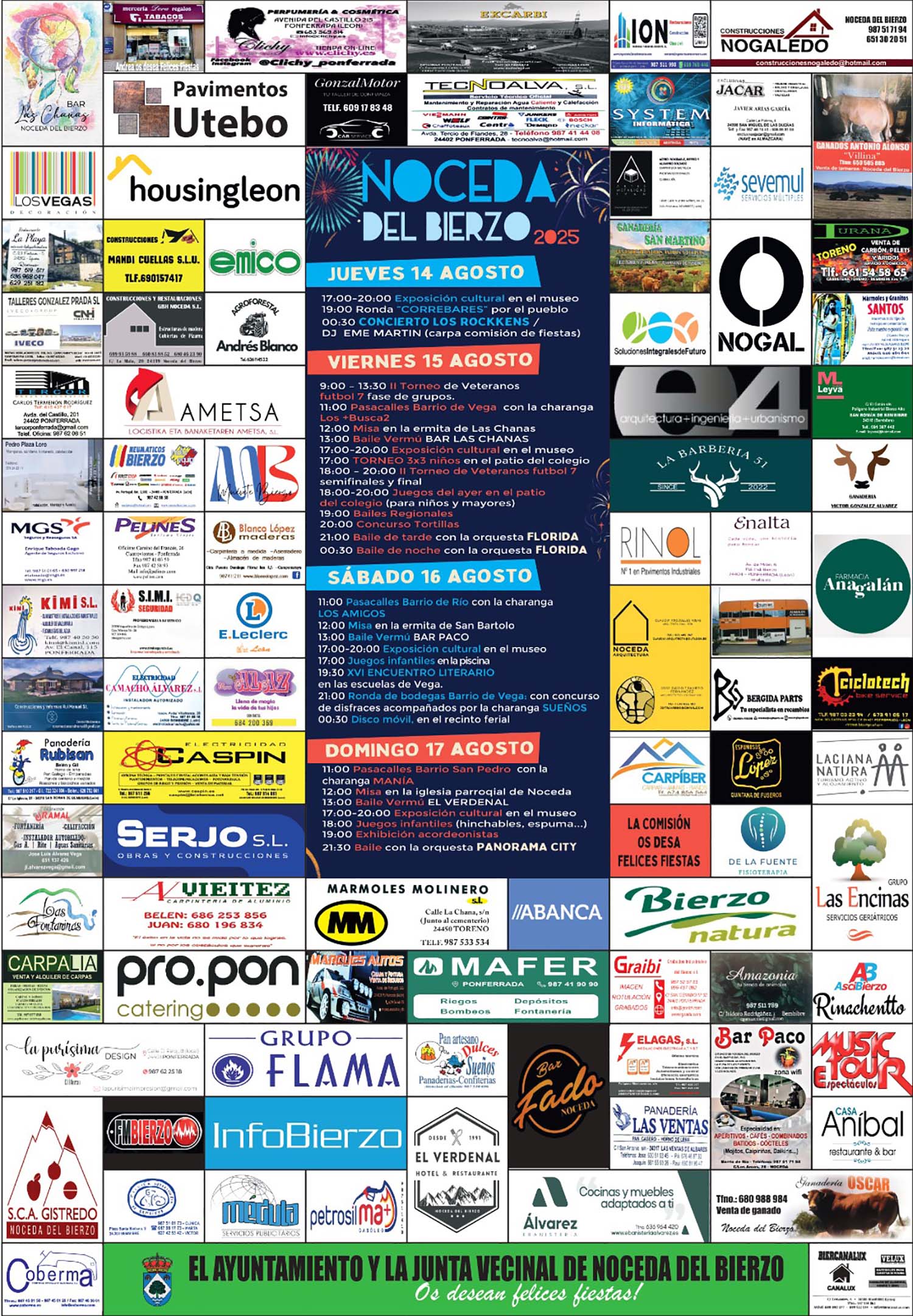 NOCEDA DEL BIERZO. Cartel Fiestas Municipales 2025