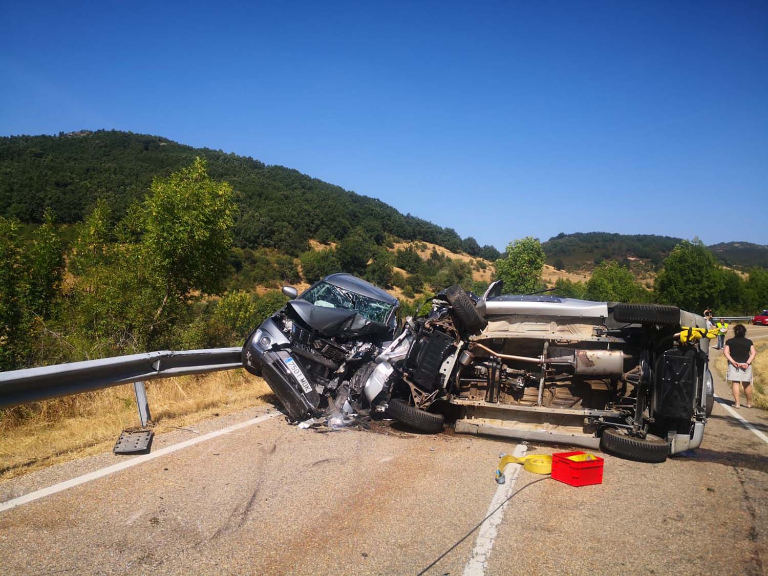 Imagen de archivo de un accidente a la altura de Boñar (León)