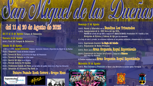 Cartel fiestas de San Miguel de las Dueñas