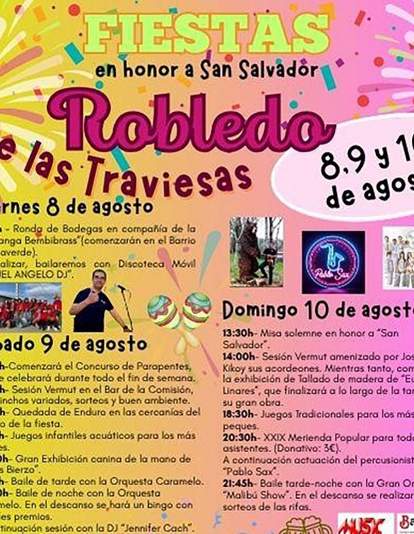 Cartel de las fiestas de Robledo de las Traviesas 2025