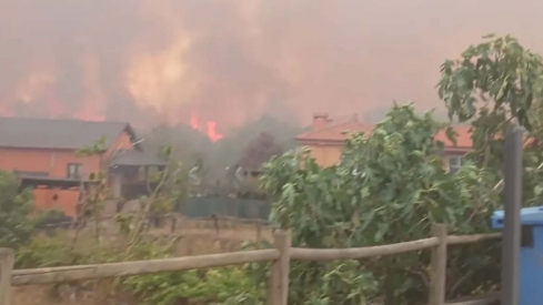 Actualización en Yeres. Foto: Cristina Pérez, consejera comarcal de Turismo, tomada desde Médulas este domingo a las 17:00 horas. | 