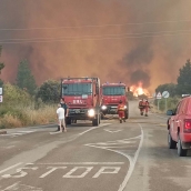 Desalojo de Médulas y Orellán por el incendio de Yeres (10)